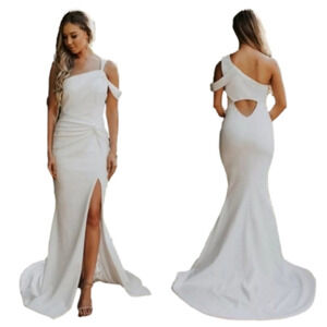 Noel & Jean X Katie May Regal One Shoulder Trumpet Wedding Dress